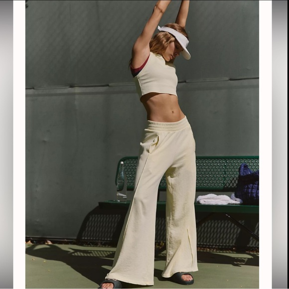 🆕 FP Movement Wide Leg Joggers Sweats Crop Tank Top GO TO SET Daylight XL NWT - Picture 8 of 8